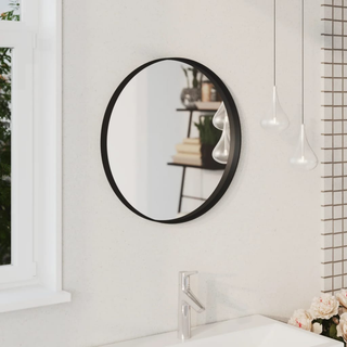 vidaXL Wall Mirror Black 50 cm - Giant Lobelia