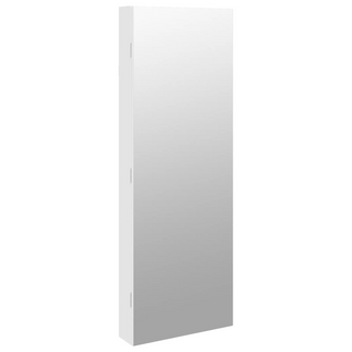 Mirror Jewellery Cabinet with LED Lights Wall Mounted White - Giant Lobelia