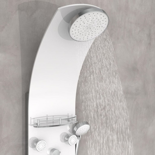 EISL Shower Panel with Mixer KARIBIK White - Giant Lobelia