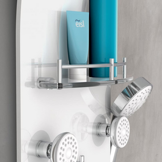 EISL Shower Panel with Mixer KARIBIK White - Giant Lobelia