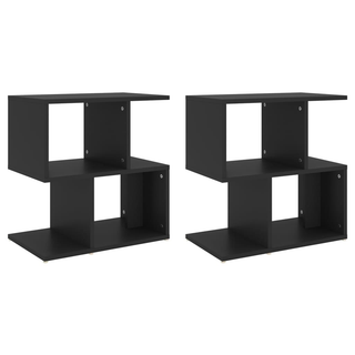 Bedside Cabinets 2 pcs Black 50x30x51.5 cm Engineered Wood - Giant Lobelia