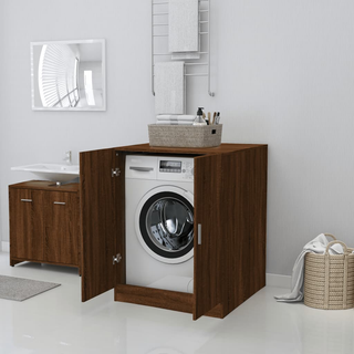 Washing Machine Cabinet Brown Oak 71x71.5x91.5 cm - Giant Lobelia