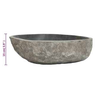 Basin River Stone Oval 45-53 cm - Giant Lobelia