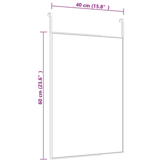 vidaXL Door Mirror Gold 40x60 cm Glass and Aluminium - Giant Lobelia