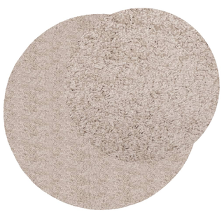 vidaXL Shaggy Rug PAMPLONA High Pile Modern Beige Ø 240 cm - Giant Lobelia