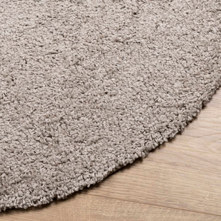 vidaXL Shaggy Rug PAMPLONA High Pile Modern Beige Ø 240 cm - Giant Lobelia