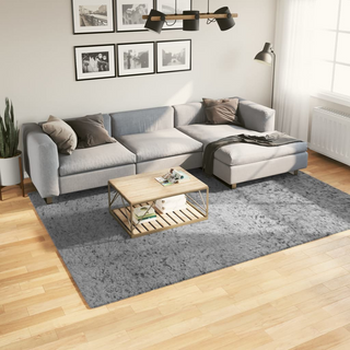 Shaggy Rug PAMPLONA High Pile Modern Grey 200x280 cm - Giant Lobelia