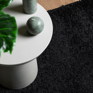 Shaggy Rug PAMPLONA High Pile Modern Black 240x340 cm - Giant Lobelia