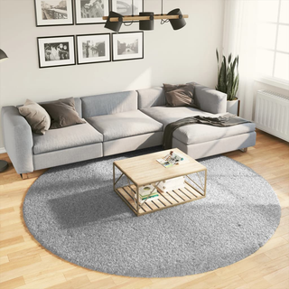 Shaggy Rug PAMPLONA High Pile Modern Grey Ø 240 cm - Giant Lobelia