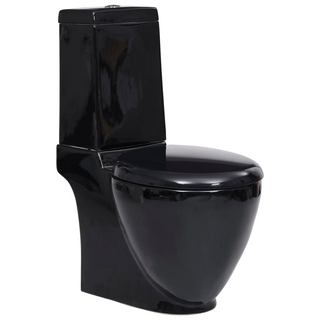 Ceramic Toilet Back Water Flow Black - Giant Lobelia