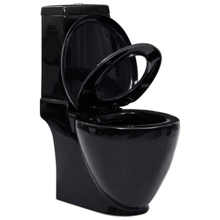 Ceramic Toilet Back Water Flow Black - Giant Lobelia