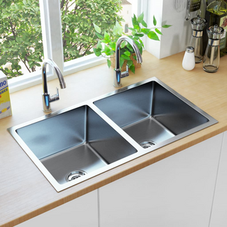 vidaXL Handmade Kitchen Sink Stainless Steel - Giant Lobelia