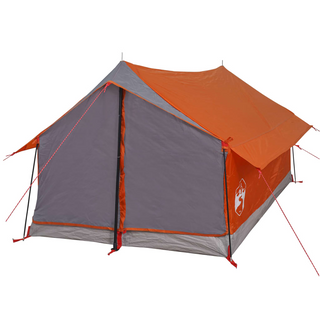 Camping Tent 2-Person Grey and Orange Waterproof - Giant Lobelia