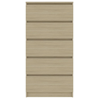 vidaXL Drawer Sideboard Sonoma Oak 60x35x121 cm Engineered Wood - Giant Lobelia