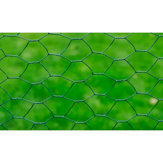 vidaXL Chicken Wire Fence Galvanised with PVC Coating 25x0.5 m Green - Giant Lobelia