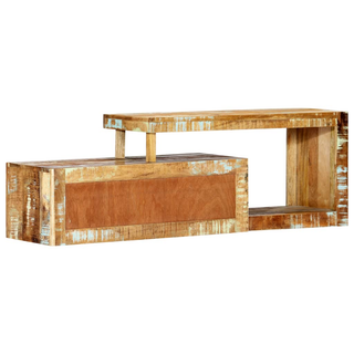 vidaXL TV Cabinet 120x30x40 cm Solid Reclaimed Wood - Classic-style Wooden TV Stand with Drawers and Compartment - Giant Lobelia