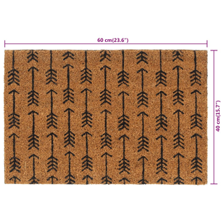 Door Mat Natural 40x60 cm Tufted Coir - Giant Lobelia