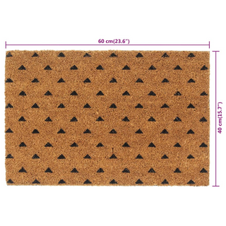 Door Mat Natural 40x60 cm Tufted Coir - Giant Lobelia