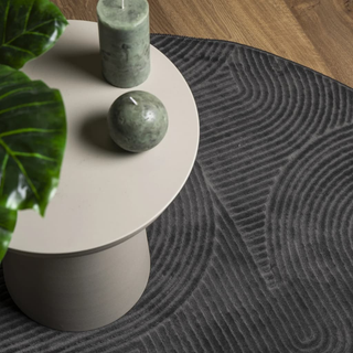 vidaXL Rug IZA Short Pile Scandinavian Look Anthracite Ø 200 cm - Giant Lobelia