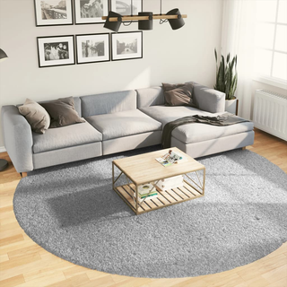 Shaggy Rug PAMPLONA High Pile Modern Grey Ø 280 cm - Giant Lobelia