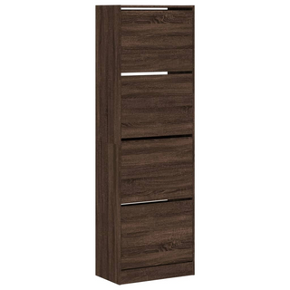 vidaXL Shoe Cabinet with 4 Flip-Drawers Brown Oak 60x34x187.5 cm - Giant Lobelia