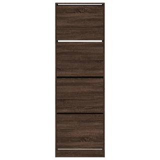 vidaXL Shoe Cabinet with 4 Flip-Drawers Brown Oak 60x34x187.5 cm - Giant Lobelia