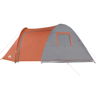 Camping Tent 6-Person Grey and Orange Waterproof - Giant Lobelia