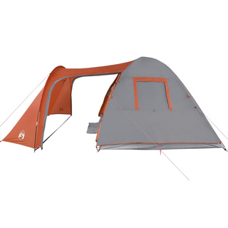 Camping Tent 6-Person Grey and Orange Waterproof - Giant Lobelia