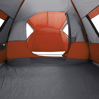 Camping Tent 6-Person Grey and Orange Waterproof - Giant Lobelia