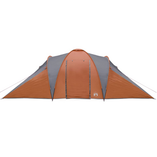 Camping Tent 6-Person Grey and Orange Waterproof - Giant Lobelia