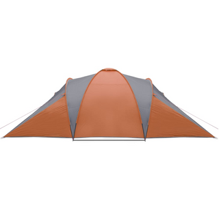 Camping Tent 6-Person Grey and Orange Waterproof - Giant Lobelia