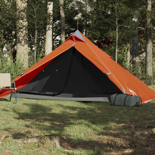 vidaXL Camping Tent 1-Person Grey and Orange Waterproof