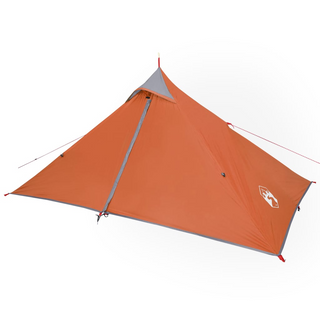 vidaXL Camping Tent 1-Person Grey and Orange Waterproof