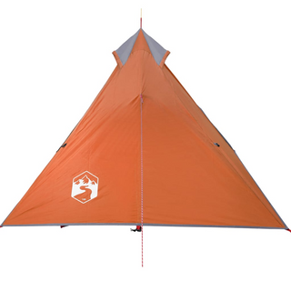 vidaXL Camping Tent 1-Person Grey and Orange Waterproof