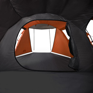 Camping Tent 4-Person Grey and Orange Waterproof - Giant Lobelia