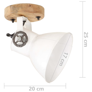 vidaXL Industrial Wall/Ceiling Lamps 2 pcs White 20x25 cm E27 - Giant Lobelia