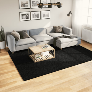 vidaXL Shaggy Rug PAMPLONA High Pile Modern Black 200x280 cm - Giant Lobelia