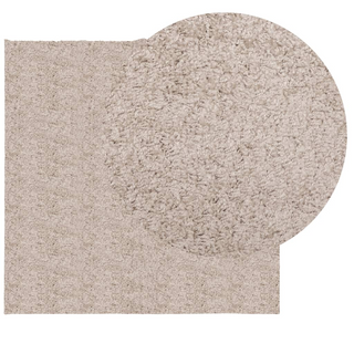 Shaggy Rug PAMPLONA High Pile Modern Beige 240x240 cm - Giant Lobelia