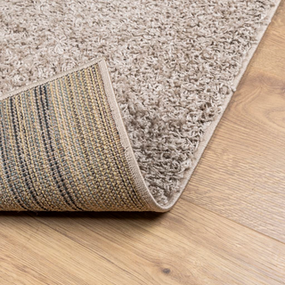 Shaggy Rug PAMPLONA High Pile Modern Beige 240x240 cm - Giant Lobelia