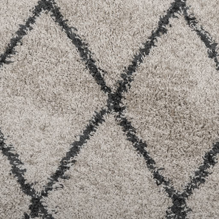 vidaXL Shaggy Rug PAMPLONA High Pile Modern Beige and Anthracite 240x340 cm - Giant Lobelia