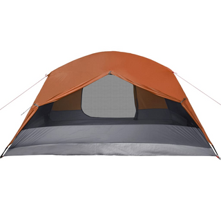 Camping Tent 6-Person Grey and Orange Waterproof - Giant Lobelia