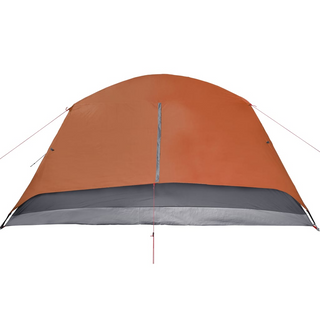 Camping Tent 6-Person Grey and Orange Waterproof - Giant Lobelia