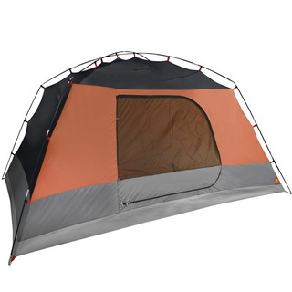 Camping Tent 6-Person Grey and Orange Waterproof - Giant Lobelia