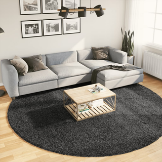 vidaXL Shaggy Rug High Pile Modern Anthracite Ã˜ 280 cm - Giant Lobelia