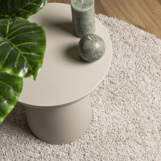 vidaXL Shaggy Rug High Pile Modern Cream Ø 240 cm - Giant Lobelia