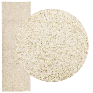 vidaXL Shaggy Rug High Pile Modern Gold 80x250 cm - Giant Lobelia