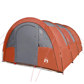 Camping Tent 4-Person Grey and Orange Waterproof - Giant Lobelia