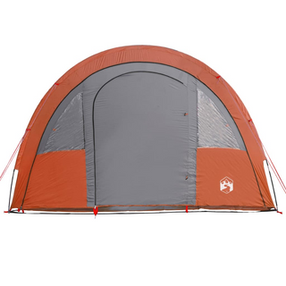 Camping Tent 4-Person Grey and Orange Waterproof - Giant Lobelia