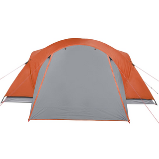 Camping Tent 8-Person Grey and Orange Waterproof - Giant Lobelia