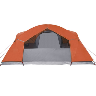 Camping Tent 8-Person Grey and Orange Waterproof - Giant Lobelia